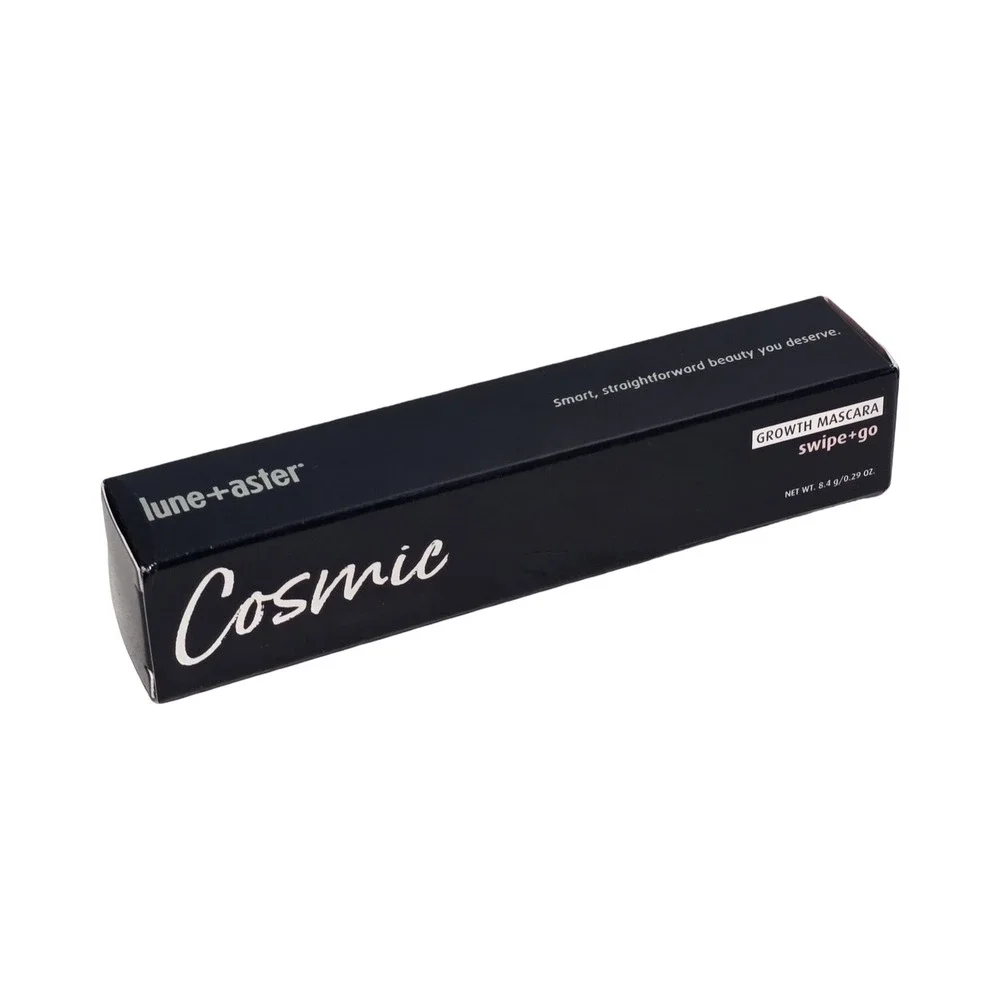 Lune+Aster Cosmic Growth Mascara Jet Black Swipe+Go Vegan 0.29oz NIB